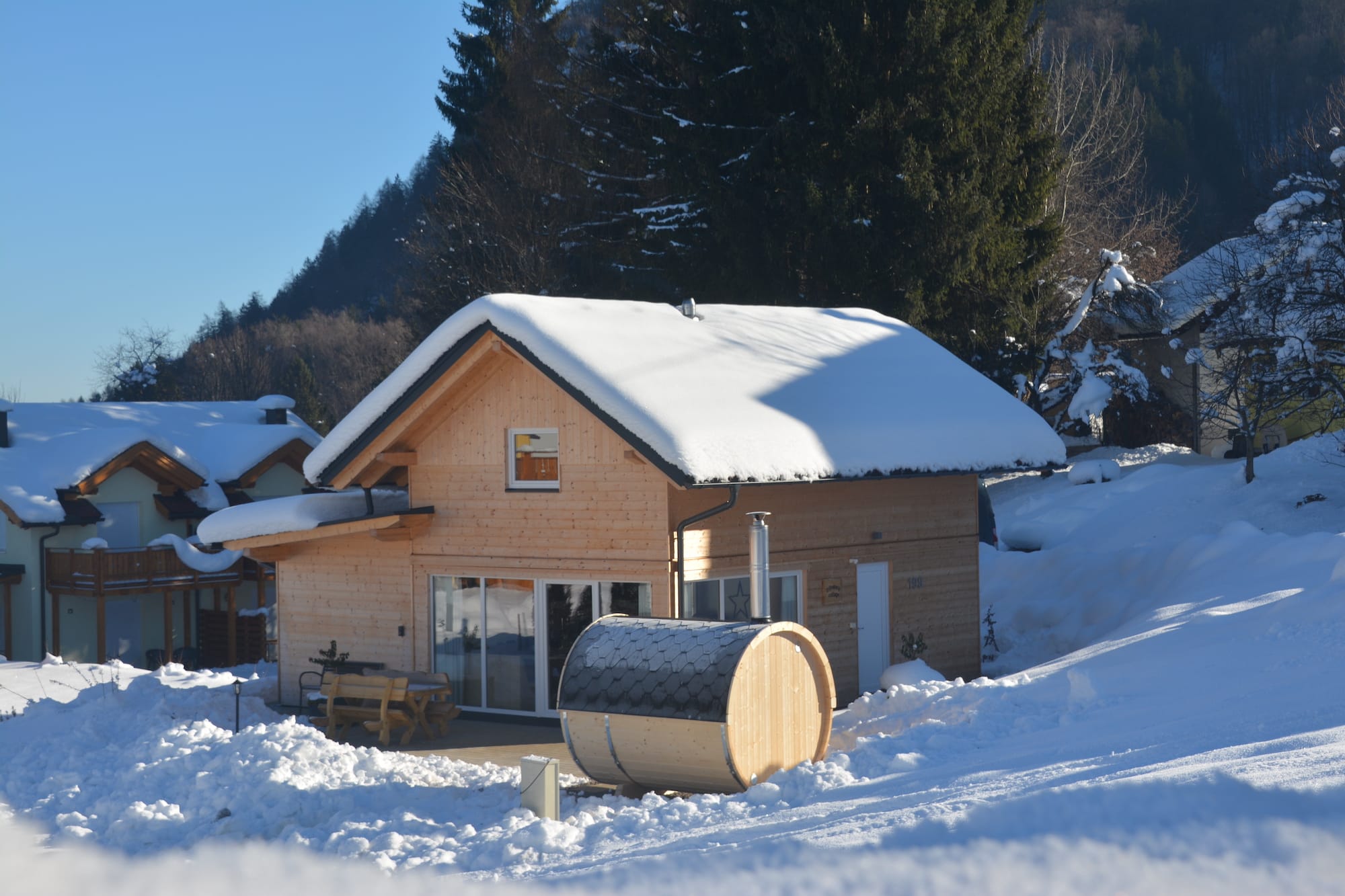 Buitenaanzicht Dijkstra's cottage - Vakantiewoning Oostenrijk